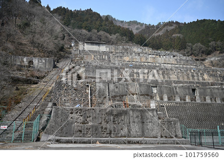 Ruins of Mikobata Ore Processing Site on a sunny spring day Ruins of Mikobata Ore Processing Site on a sunny spring day 101759560