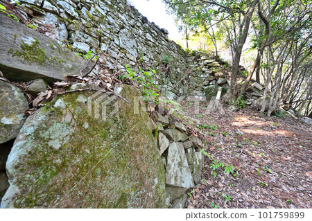 High stone walls and enclosures of Bizen "Tokukura Castle" High stone walls and enclosures of Bizen "Tokukura Castle" 101759899
