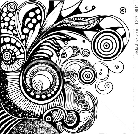 Coloring book with flowers, fruits. Hand drawn zentangle and mandala style,PNG, Transparency, Coloring book with flowers, fruits. Hand drawn zentangle and mandala style,PNG, Transparency, 101760014