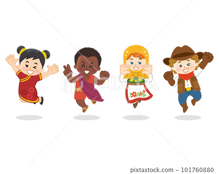 世界兒童跳躍 101760880