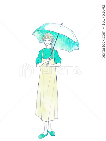 拿著傘的婦女 拿著傘的婦女 101761042