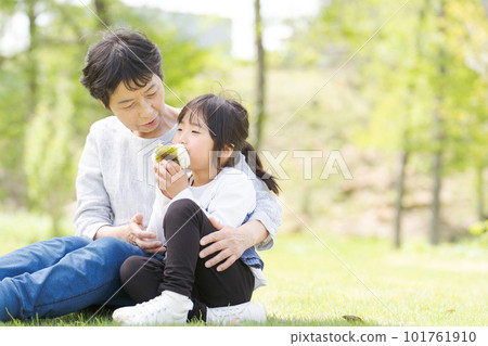 grandson and grandma portrait 101761910