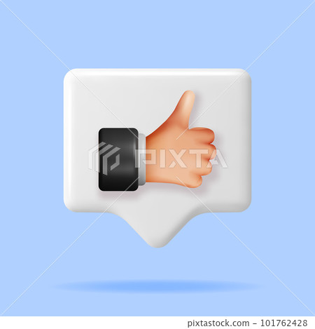 3D Thumbs Up Hand Gesture Button 3D Thumbs Up Hand Gesture Button 101762428