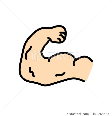 肌肉肌肉圖標。二頭肌。向量。 101763383