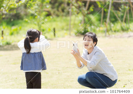grandson and grandma portrait 101764409