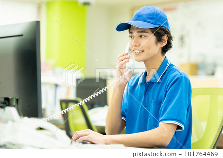 Male driver working in the office 101764469