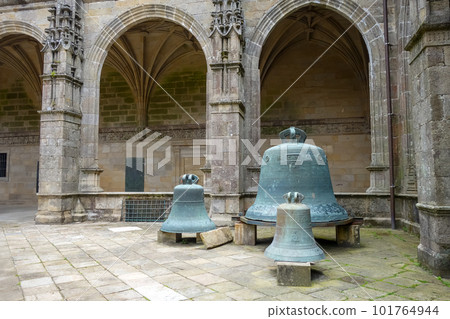 Bronze bells in the Santiago de Compostela Cathedral, Galicia, Spain Bronze bells in the Santiago de Compostela Cathedral, Galicia, Spain 101764944