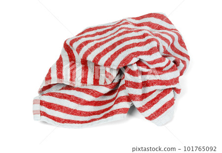 Red towel, isolated on white Red towel, isolated on white 101765092