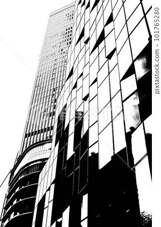 Artistic walls of skyscrapers black and white photos Artistic walls of skyscrapers black and white photos 101765280
