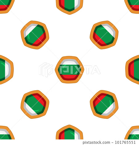 Pattern cookie with flag country Bulgaria in tasty biscuit 101765551