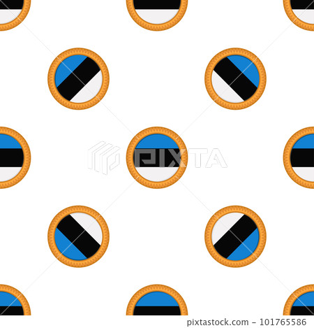 Pattern cookie with flag country Estonia in tasty biscuit Pattern cookie with flag country Estonia in tasty biscuit 101765586
