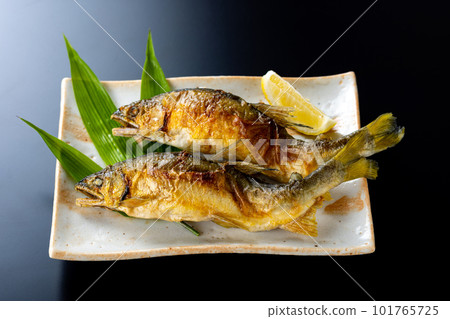 Salt-grilled salmon 101765725