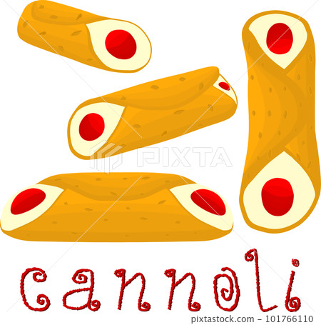 Various sweet tasty cannoli 101766110