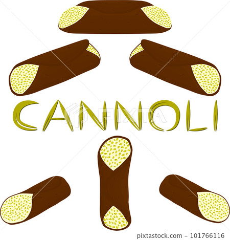 Various sweet tasty cannoli 101766116
