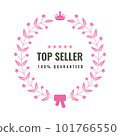 Wreath or laurel round badge for top seller 101766550