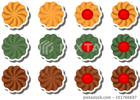 Big set homemade cookie different taste in pastry biscuit 101766687