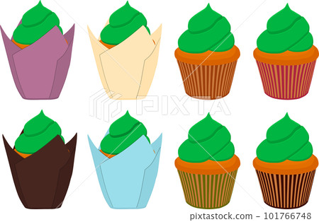 Irish holiday St Patrick day, big set cupcakes Irish holiday St Patrick day, big set cupcakes 101766748