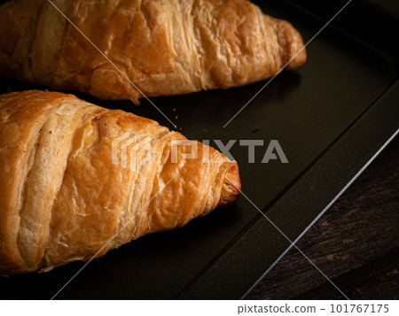 The croissant close up image for food concept The croissant close up image for food concept 101767175