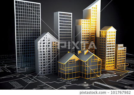 Saving money for real estate with buying a new home and loan for prepare in the future concept Saving money for real estate with buying a new home and loan for prepare in the future concept 101767982