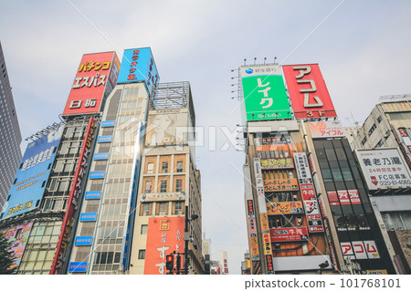 a Street with shops and restaurants in Shinjuku district 3 Nov 2013 a Street with shops and restaurants in Shinjuku district 3 Nov 2013 101768101