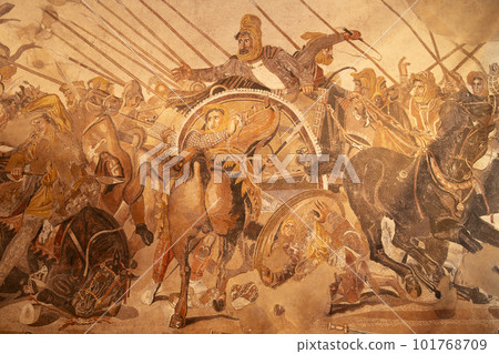 Alexander mosaic also know as Battle of issus mosaic from house of the faun in Pompei 101768709