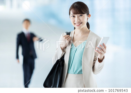 女商人智能手機耳機 101769543