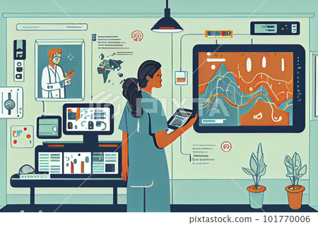 concept of medical doctors working with technology services to solve viruses and health problems concept of medical doctors working with technology services to solve viruses and health problems 101770006