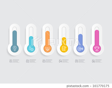 horizontal steps growth graph timeline infographic element report background 101770175