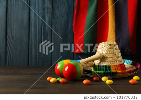 Composition for Cinco de Mayo concept, space for text 101770332