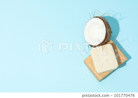 Concept of bath and skin care accessories - soap Concept of bath and skin care accessories - soap 101770476