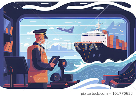 International and local shipping of freight and delivery of goods by sea or ocean 101770633