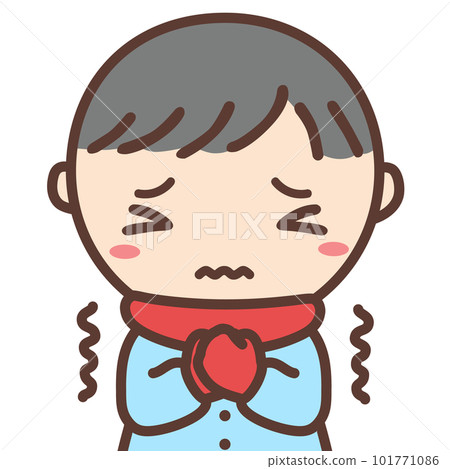 "Cold" picture card (life scene) [rehabilitation, developmental disorder, autism] 101771086