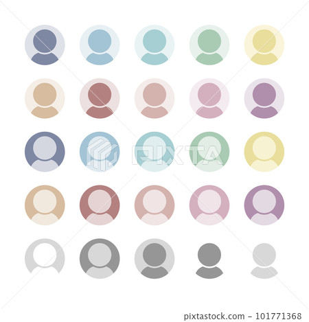 一組彩色圓形人物剪影圖標-初始圖標/個人資料圖片圖像 一組彩色圓形人物剪影圖標-初始圖標/個人資料圖片圖像 101771368