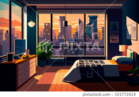 modern bedroom interior empty no people house living room horizontal 101772019