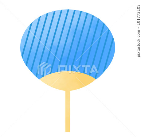 帶有簡單藍色條紋圖案的扇子 101772105