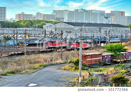 Scenery of JR East Oi Tokyo Freight Terminal Station Scenery of JR East Oi Tokyo Freight Terminal Station 101772366