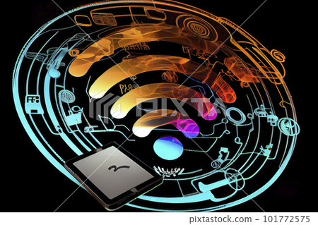 Wi Fi symbol, wireless networking digital hi tech innovation concept, free internet zone and hotspot Wi Fi symbol, wireless networking digital hi tech innovation concept, free internet zone and hotspot 101772575