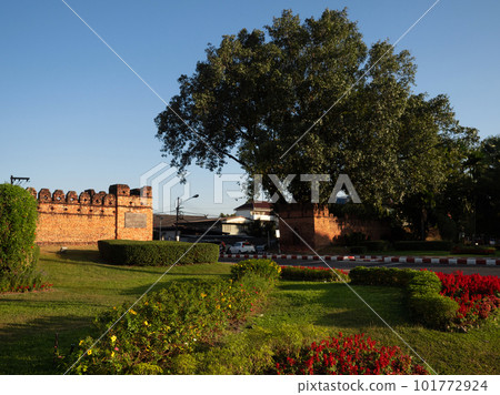 Chiang Mai, Thailand. JAN 10, 2023 Suan Dok Gate, one of important main gate to enter Chiang Mai old town Chiang Mai, Thailand. JAN 10, 2023 Suan Dok Gate, one of important main gate to enter Chiang Mai old town 101772924