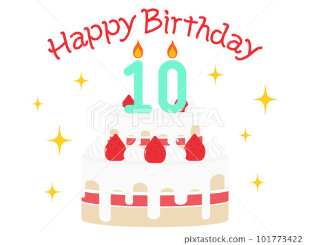 生日蛋糕手寫字母和數字蠟燭 10 101773422