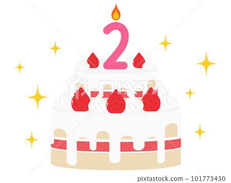 Festive Whole Cake Number Candle 2 Festive Whole Cake Number Candle 2 101773430