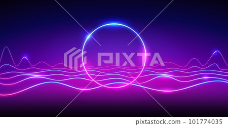 Abstract Neon Background in Retro Wave Style 101774035