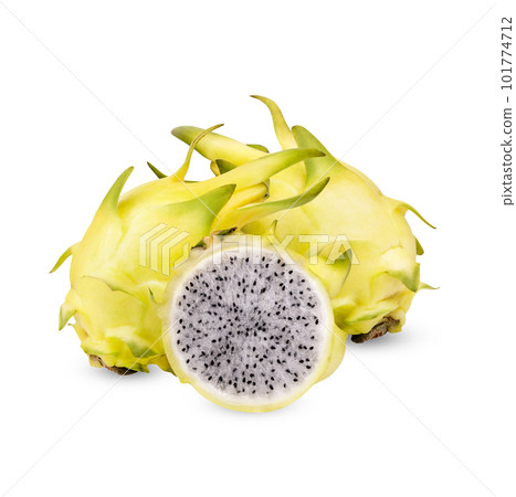 Yellow Dragon fruits isolated on white background 101774712