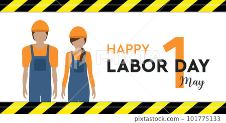 happy labor day 1 may construction worker man and woman happy labor day 1 may construction worker man and woman 101775133