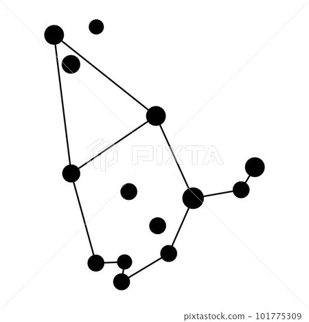 Cepheus constellation map. Vector illustration. 101775309