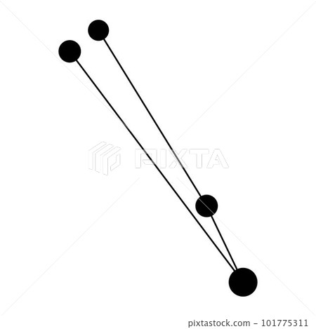 Circinus constellation map. Vector illustration. Circinus constellation map. Vector illustration. 101775311