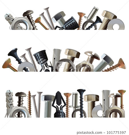 Vector Fasteners Borders 101775397
