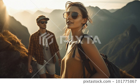 Travel image of men and women AI illustration Travel image of men and women AI illustration 101775867