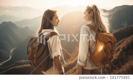 女性旅行形象AI插畫 101775891