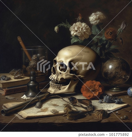 Memento Mori AI插圖的圖像 101775892