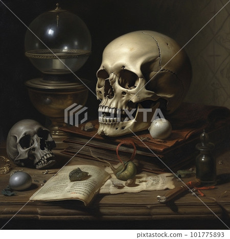 Memento Mori AI插圖的圖像 101775893